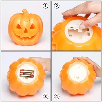 Halloween Smile Lighted Pumpkin with Remote Control