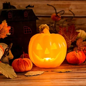 Halloween Smile Lighted Pumpkin with Remote Control