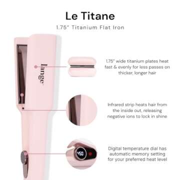 L'ANGE HAIR Le Titane 1.75” Titanium Flat Iron Hair Straightener and Curler 2 in 1 | Best Curling ...