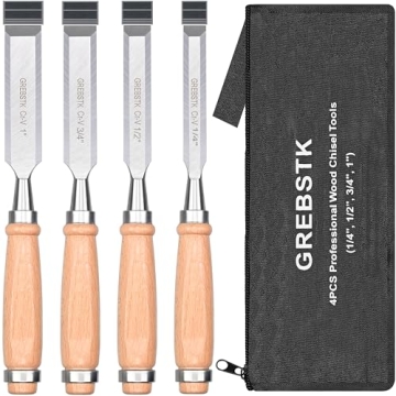 GREBSTK 9.5in Wood Chisel Set - Precision Tools for Woodworking