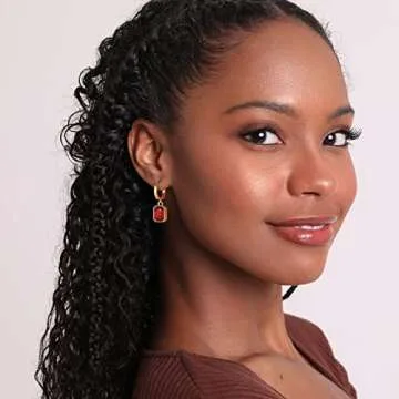 Birthstone Crystal Dangle Drop Earrings for Women