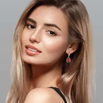 Birthstone Crystal Dangle Drop Earrings for Women