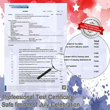 SunnyMemory 96PCS Patriotic 4th of July Decor Party Favors,4th of July Decorations,12 Headbands,12 G...