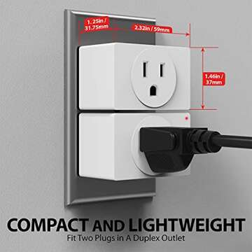 Fosmon Wireless Remote Control Outlet Plug Indoor, Battery Operated On/Off Light Switch for Electrical Outlet, Fan, Christmas Tree, No Interference, 15A/1875W, No Wiring & Expandable- 5 Pack
