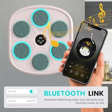 BOLUPO 2024 Upgrade Intelligent Music Boxing Machine, Electronic Boxing Trainer with Gloves, Music W...