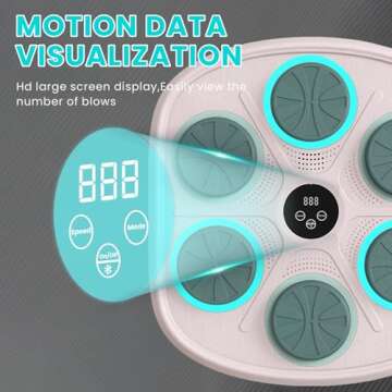 BOLUPO 2024 Upgrade Intelligent Music Boxing Machine, Electronic Boxing Trainer with Gloves, Music Workout Machine with Smart Display Screen Punching Machine for Adults. (Pink)