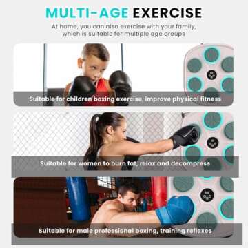 BOLUPO 2024 Upgrade Intelligent Music Boxing Machine, Electronic Boxing Trainer with Gloves, Music Workout Machine with Smart Display Screen Punching Machine for Adults. (Pink)