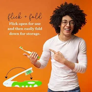 Lingito Compact Travel Toothbrush for Camping and Emergencies