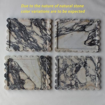 Elegant Calacatta Viola Marble Tray for Home Decor