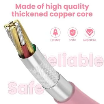 Coiled Pink iPhone Charger - Fast Charging & Cute Design