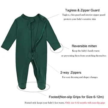 Aablexema Baby Footie Pajamas - Soft Bamboo Sleepwear for Infants