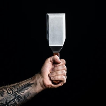 MANNKITCHEN Stainless Steel Spatula for Cast Iron Cooking