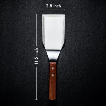 MANNKITCHEN Stainless Steel Spatula for Cast Iron Cooking