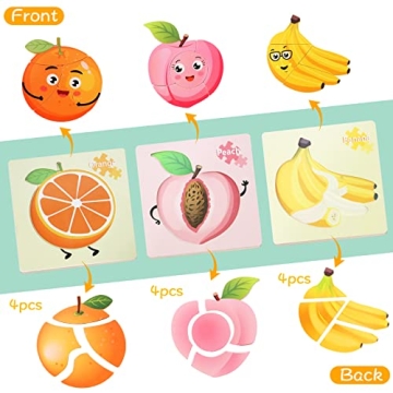 Engaging Wooden Toddler Fruit Jigsaw Puzzles for Learning