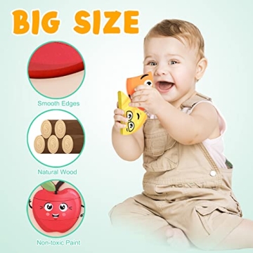 Engaging Wooden Toddler Fruit Jigsaw Puzzles for Learning