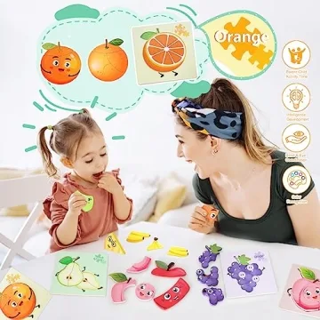 Engaging Wooden Toddler Fruit Jigsaw Puzzles for Learning
