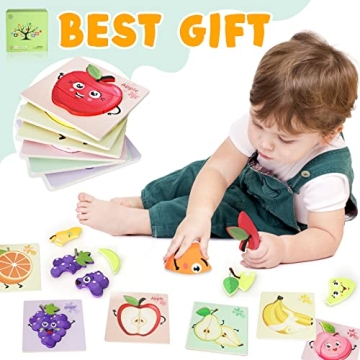 Engaging Wooden Toddler Fruit Jigsaw Puzzles for Learning