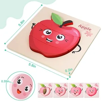 Engaging Wooden Toddler Fruit Jigsaw Puzzles for Learning