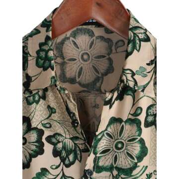 Stylish JOTOOK Mens Hawaiian Shirt for Summer Style