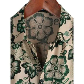 Stylish JOTOOK Mens Hawaiian Shirt for Summer Style