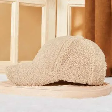 FASHIXD Women Winter Baseball Cap Lamb Wool Adjustable