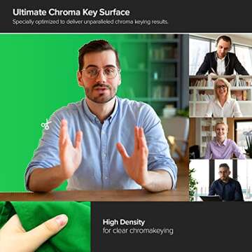 LimoStudio 9 x 15 Feet Green Chromakey Photo Backdrop Screen with 3 Spring Clamps for Professional P...