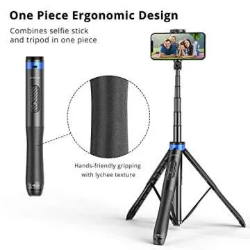 ATUMTEK 51" Selfie Stick Tripod with Bluetooth Remote