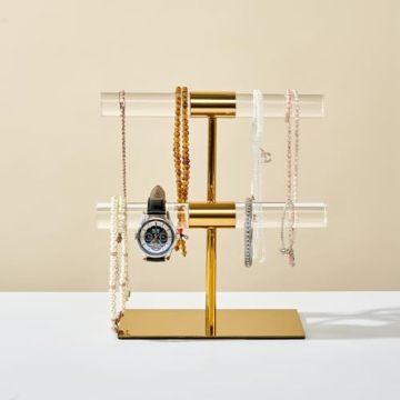 CHANJEYION 2-Tier Jewelry Display Stand for Elegant Organization