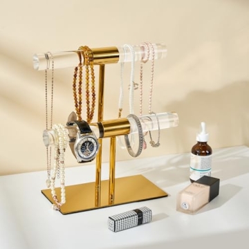 CHANJEYION 2-Tier Jewelry Display Stand for Elegant Organization