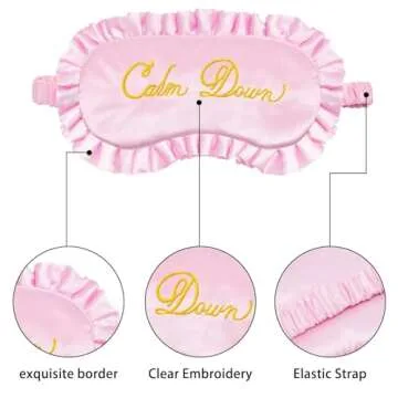 ASOHEK Pink Calm Down Singer Sleep Mask, Singer Merchandise Blindfold Eye Mask Travel Mask Halloween Party | Sleepover Party | Slumber Party | Pajama Party Supplies Eye Mask for Women