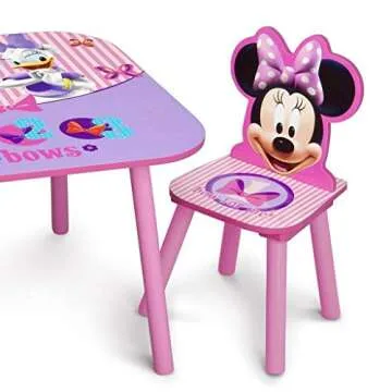 Delta Children (2 Included), Disney Minnie Mouse Kids Chair Table, 3-Piece Set, Multicolor