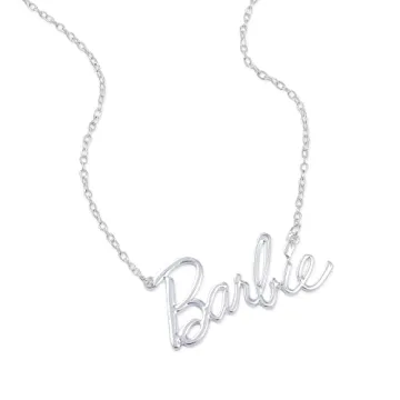 Barbie Script Logo Necklace for Glamorous Fans