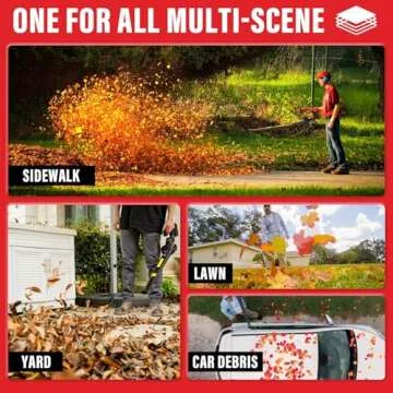 MZK Cordless Leaf Blower,20V Battery Powered Leaf Blower for Lawn Care, Electric Lightweight Mini Leaf Blower(Battery & Charger Included)