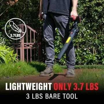 MZK Cordless Leaf Blower,20V Battery Powered Leaf Blower for Lawn Care, Electric Lightweight Mini Leaf Blower(Battery & Charger Included)