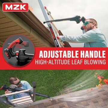 MZK Cordless Leaf Blower,20V Battery Powered Leaf Blower for Lawn Care, Electric Lightweight Mini Leaf Blower(Battery & Charger Included)