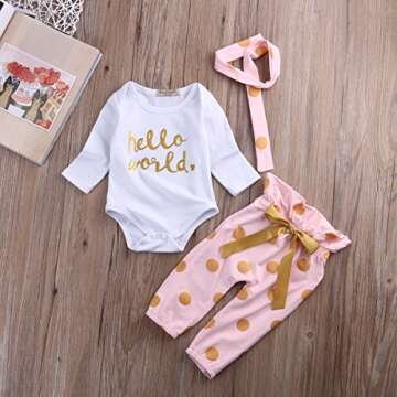 Adorable Infant Girls Fall/Winter Outfit with Headband