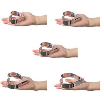 Heart Cookie Cutter Set in 6 Graduated Stainless Steel Sizes