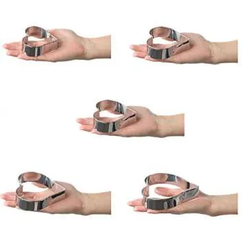 Heart Cookie Cutter Set in 6 Graduated Stainless Steel Sizes