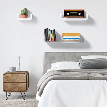 ELUCHANG Floating Shelves - Waterproof & Easy to Install