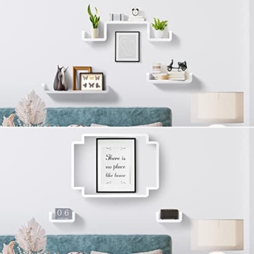 ELUCHANG Floating Shelves - Waterproof & Easy to Install
