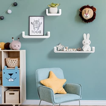 ELUCHANG Floating Shelves - Waterproof & Easy to Install