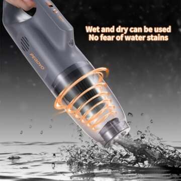 PEGOVO Cordless Vacuum with 10K PA Suction & Pet Brush