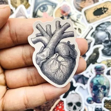 50-Piece Gothic Dark Academia Sticker Pack for Creative Decoration