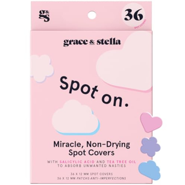 grace & stella Award Winning Pimple Patches For Face (Multishape, 36 Count) - Hydrocolloid Acne Patc...