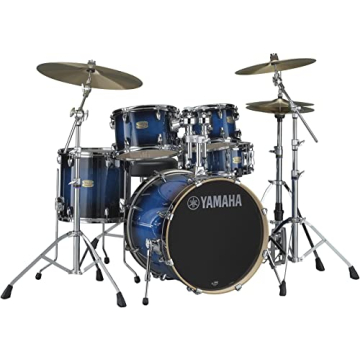 Yamaha Stage Custom Birch 5pc Shell Pack with a 20" Kick 14” Snare Drum in Deep Blue Sunburst for ...