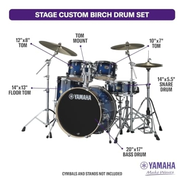 Yamaha Stage Custom Birch Drum Set with 20" Kick in Blue