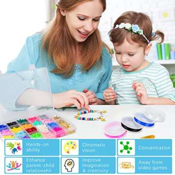 Zoyomax Bracelet Beads Kit,4880 Pcs Clay Beads for Bracelet Making,6mm 20 Colors Flat Round Polymery Heishi Beads, Letter Beads and Elastic Strings for DIY Bracelets Necklace Jewelry Making