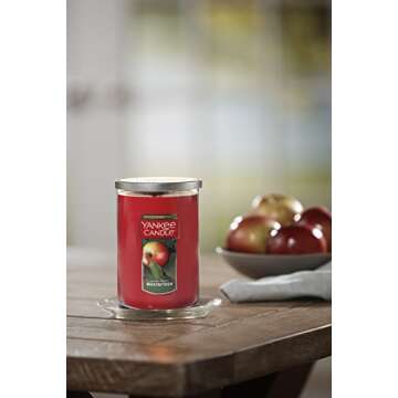 Yankee Candle Macintosh Scented, Classic 22oz Large Tumbler 2-Wick Candle, Over 75 Hours of Burn Time