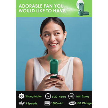 HonHey Handheld Misting Fan - Portable 3 in 1 Cool Breeze