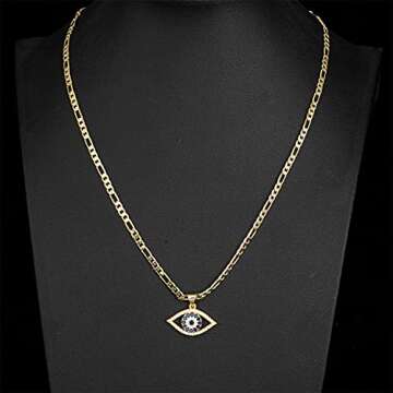 Kelistom Evil Eye Necklace | 18K Gold Plated Elegance